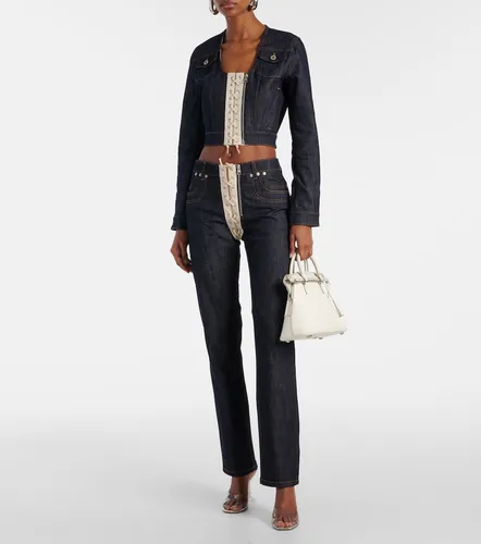 Chaqueta en denim cropped acordonada - Jean Paul Gaultier - Modalova