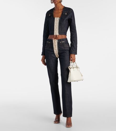 Giacca di jeans cropped con lacci - Jean Paul Gaultier - Modalova