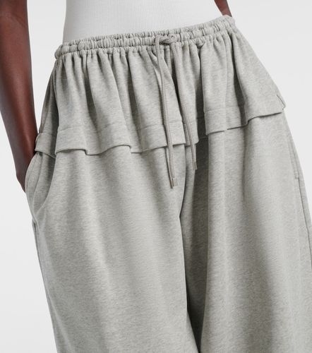 Ruffled cotton-blend track pants - Alaia - Modalova