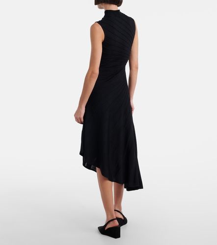Asymmetric virgin wool midi dress - Alaia - Modalova