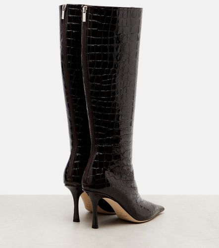 Agathe 85 croc-effect leather knee-high boots - Jimmy Choo - Modalova