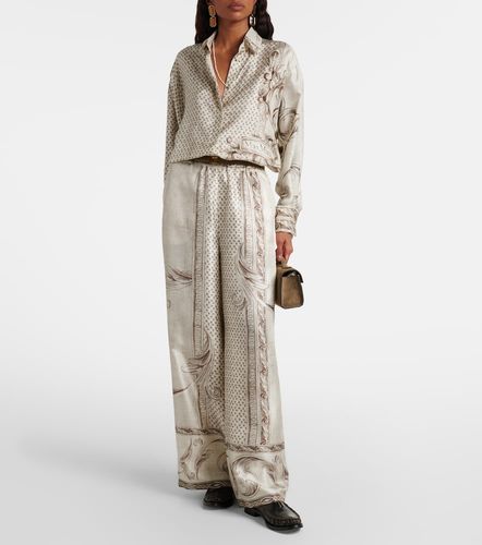 Camisa Grado de satén de seda estampada - Max Mara - Modalova