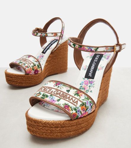 Alpargatas con cuña florales - Dolce&Gabbana - Modalova