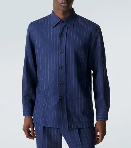Striped linen and wool shirt - Rubinacci - Modalova