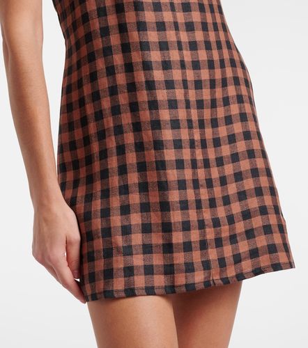 Antigua gingham linen minidress - Asceno - Modalova