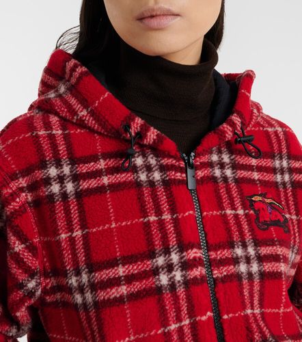 Check hooded wool-blend jacket - Burberry - Modalova