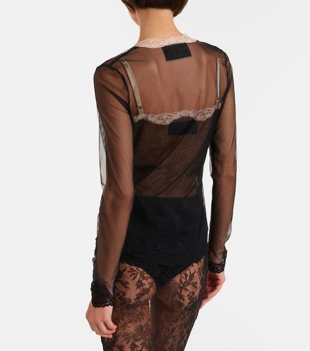 Cardigan aus Mesh mit Spitze - Valentino - Modalova