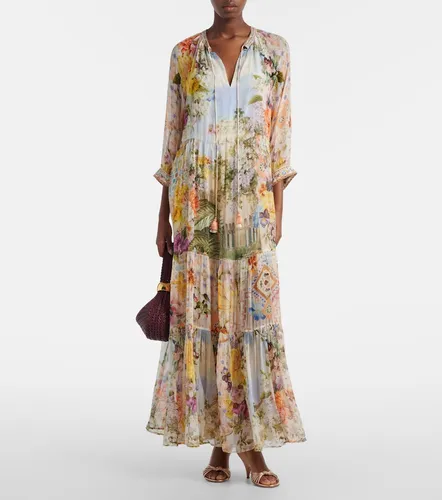 Embellished printed silk maxi dress - Camilla - Modalova
