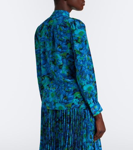 Blusa de georgette de seda floral - Gucci - Modalova
