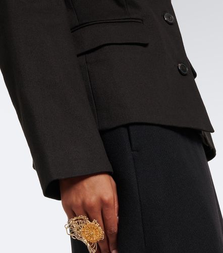 Blazer de sarga de algodón adornado - Dries Van Noten - Modalova