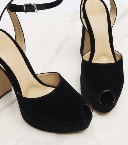 Fendi Sandali platform in velluto - Fendi - Modalova