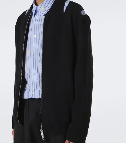 Cutout wool-blend zip-up cardigan - Simone Rocha - Modalova