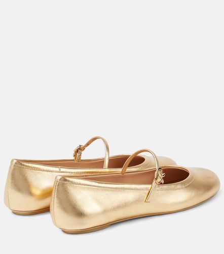 Carla metallic leather ballet flats - Gianvito Rossi - Modalova