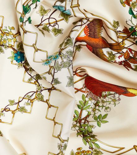 Pañuelo de sarga de seda estampado - Gucci - Modalova