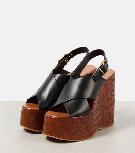 Chloe Maxime leather wedge sandals - Chloe - Modalova