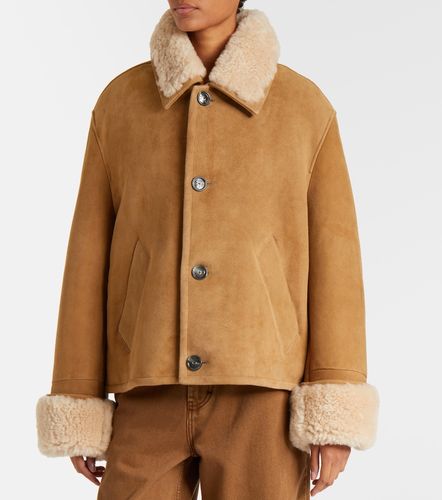 Shearling-trimmed suede jacket - Ami Paris - Modalova