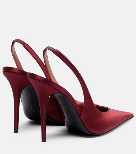 Anok 105 satin slingback pumps - Amina Muaddi - Modalova