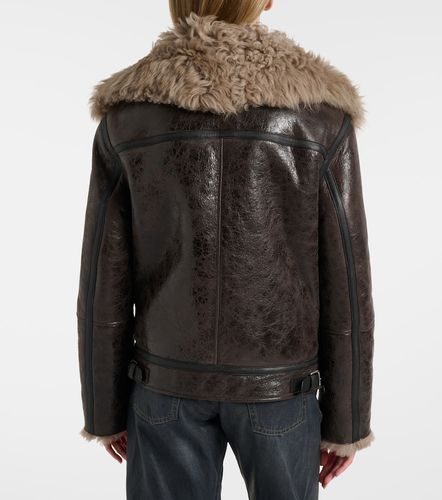 Giacca in pelle con shearling - Acne Studios - Modalova