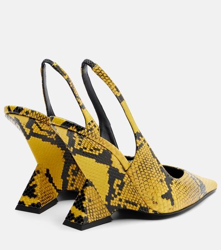 Cheope 105 embossed leather wedges - The Attico - Modalova