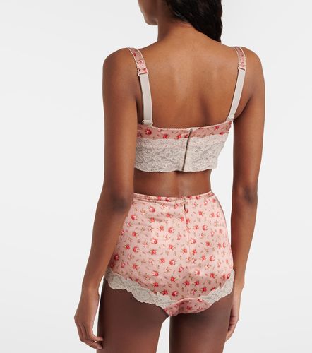 Floral silk and cotton-blend briefs - Dolce&Gabbana - Modalova