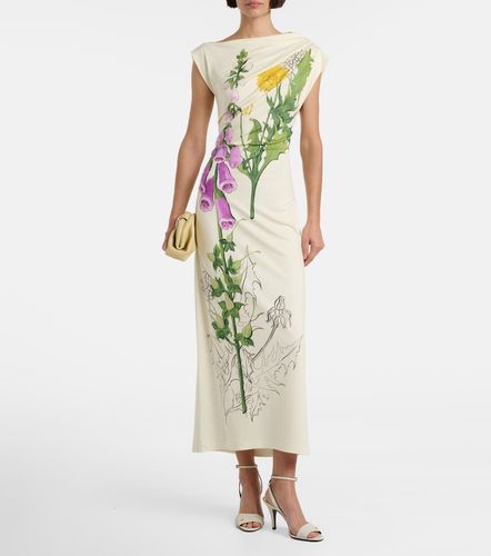 Vestido largo de jersey floral - Oscar de la Renta - Modalova