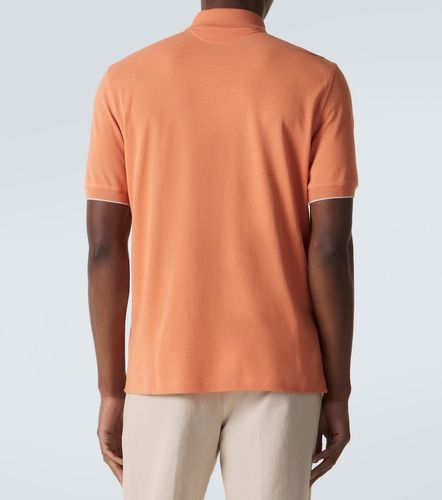 Polo in cotone con logo - Brunello Cucinelli - Modalova