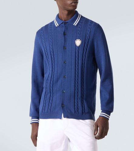 Cable-knit embroidered cotton cardigan - Brunello Cucinelli - Modalova