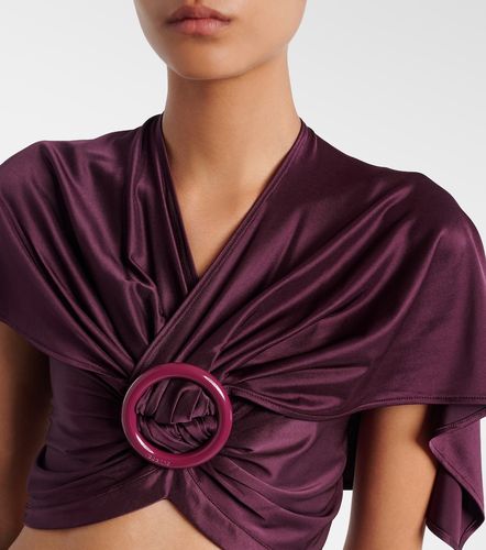 Rabanne Crop top de satén con capa - Rabanne - Modalova