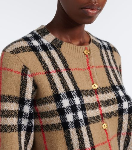 Check cashmere cardigan - Burberry - Modalova