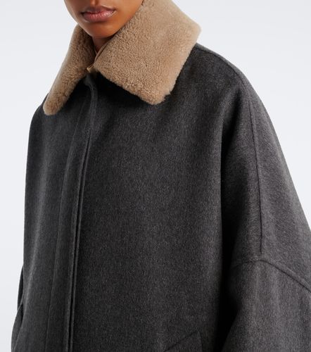 Shearling-trimmed cashmere coat - Brunello Cucinelli - Modalova
