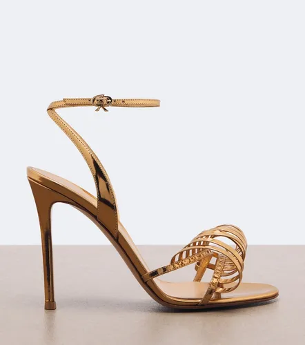 Mirrored leather sandals - Gianvito Rossi - Modalova