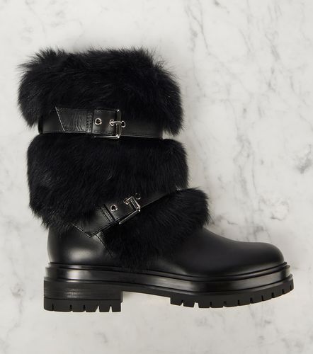 Maverick leather and shearling biker boots - Gianvito Rossi - Modalova