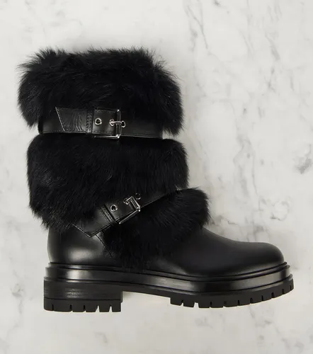Bikerstiefel Maverick aus Leder und Lammfell - Gianvito Rossi - Modalova