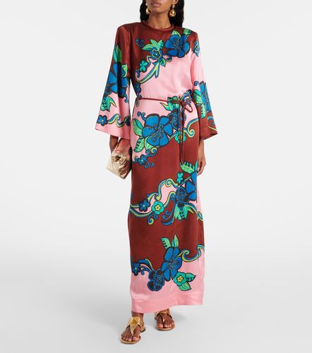Alémais Vestido largo de satén de seda estampado - Alemais - Modalova