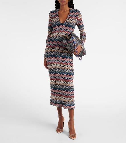 Abito midi con lamé a zig-zag - Missoni - Modalova