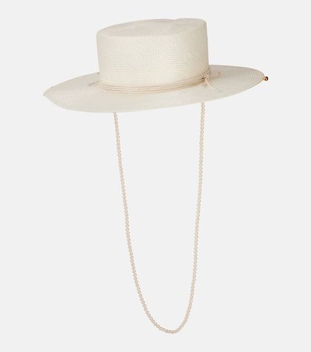 Logo embellished straw hat - Ruslan Baginskiy - Modalova