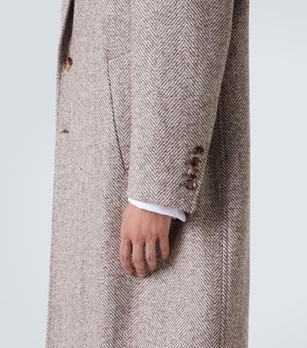 Herringbone wool and alpaca-blend overcoat - Brunello Cucinelli - Modalova