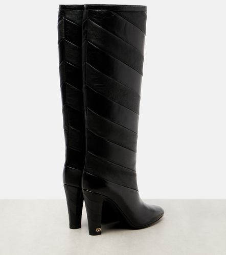 Rayons 100 leather knee-high boots - Valentino Garavani - Modalova