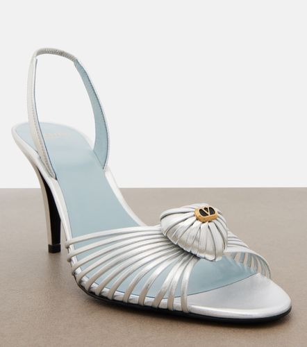 Cour Royal metallic leather slingback sandals - Valentino Garavani - Modalova