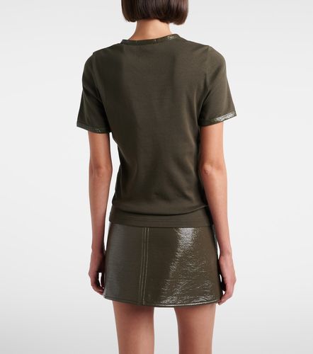 Courrèges Camiseta de mezcla de algodón con logo - Courreges - Modalova