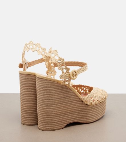 Bossa Nova raffia wedge sandals - Aquazzura - Modalova