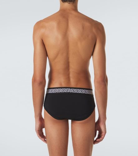Set de 2 slips Greca Border en mezcla de algodón - Versace - Modalova