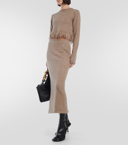 High-Rise Midirock aus Mohairgemisch - JW Anderson - Modalova