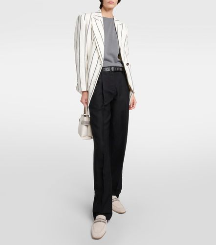 Pantalones rectos de sarga - Brunello Cucinelli - Modalova