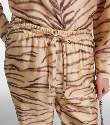 Pantaloni a gamba larga e vita alta in seta - Stella McCartney - Modalova