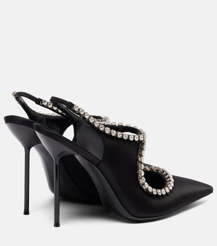 Lidia 105 embellished satin slingback pumps - Paris Texas - Modalova