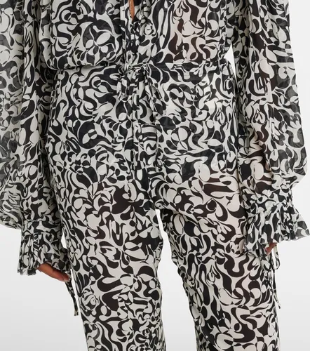 Printed straight pants - Dries Van Noten - Modalova