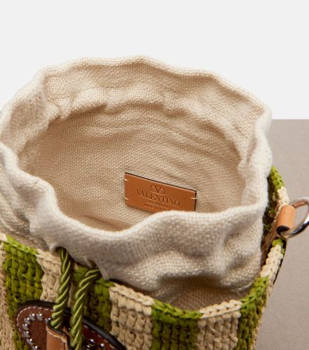 VLogo Mini striped raffia crossbody bag - Valentino Garavani - Modalova