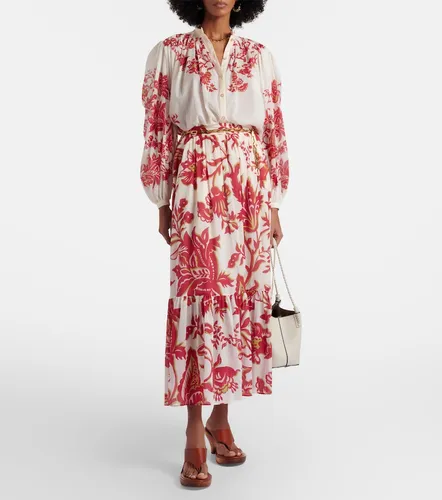 Gonna lunga in cotone con stampa - Etro - Modalova