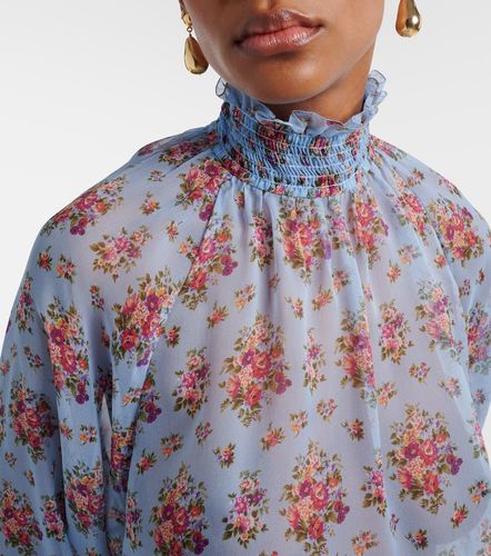 Blusa de seda y algodón transparente con volantes - Dolce&Gabbana - Modalova